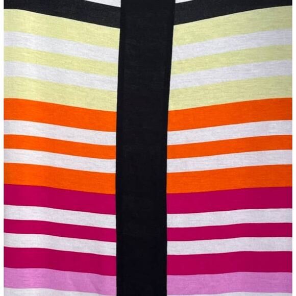 Dana Buchman Striped Blouse Small Round Neck Top Stripes - Picture 5 of 5